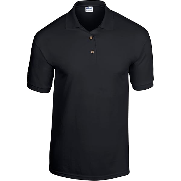 Gildan 64800 Softstyle Adult Double Pique Polo Shirt - Black - 2XL